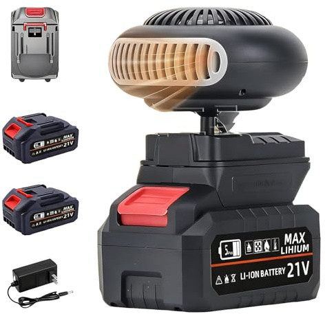 Riscaldatore Portatile a Batteria per Uso Interno, Riscaldatore Wireless Ricaricabile per Ufficio, Campeggio E Tende, Sbrinatore per Finestrini Auto, Riscaldatore a Lunga Durata(10 cell battery*2)