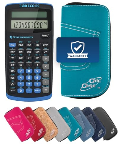 Texas Instruments TI-30 ECO RS Taschenrechner – wissenschaftlicher Taschenrechner für Schule, solarbetrieben & umweltfreundlich, inkl. Schutztasche