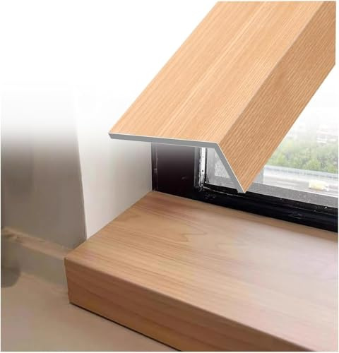 Protezione per davanzale in PVC impermeabile, effetto legno, per baie e balconi, facile da installare, decorazione per la casa, 160 x 15 cm, resistente alle intemperie