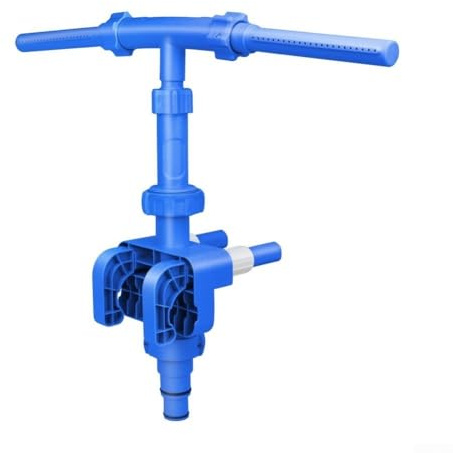 Aérateur de fontaine de piscine à double buse réglable pour piscine hors sol, jet de retour de 3,8 cm, accessoires de piscine pour la circulation de l'eau de refroidissement (bleu)
