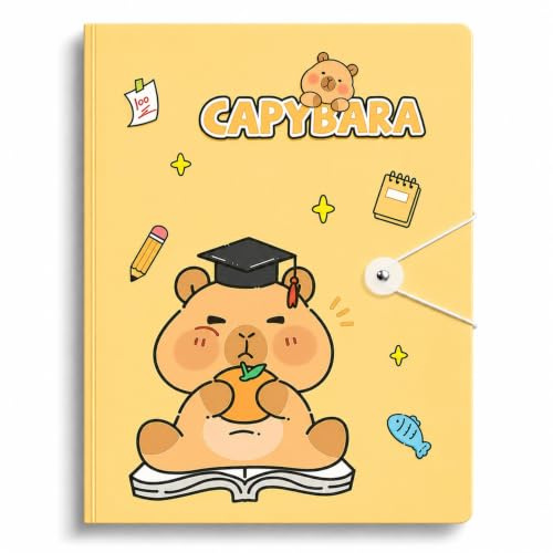 Sonnenspark Porte Vue A4 40 Vues, Motif Capybara avec Fermeture Élastique