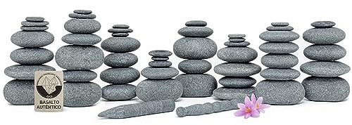 Hot Stone Set PROFI con 52 Pietre Calde in Vero Basalto Certificato per un Grande Calore