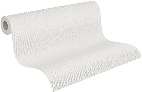 A.S. Création 101815 überstreichbare Meistervlies Tapete 25 x 1,06 m, weiß / überstreichbar