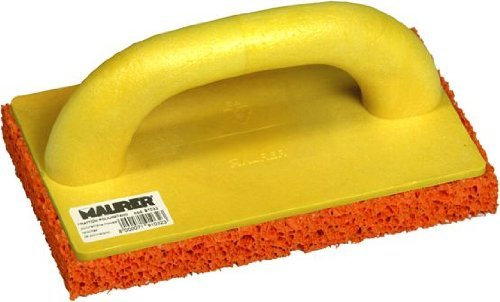 Maurer Reibebrett aus Polyurethan 280 x 140 mm Dicke 18 mm Basis Schwamm Orange
