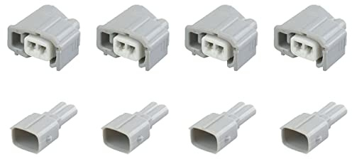 Greenspirits KFZ Ersatz Stecker Einspritzdüse Benziner TO 9098011875, 90980-11875 (4 x Set) kompatibel zu Lexus Peugeot 107 Toyota Camry Alphard Auris Avensis Aygo Celica Corolla FJ Cruiser MR2 Prius