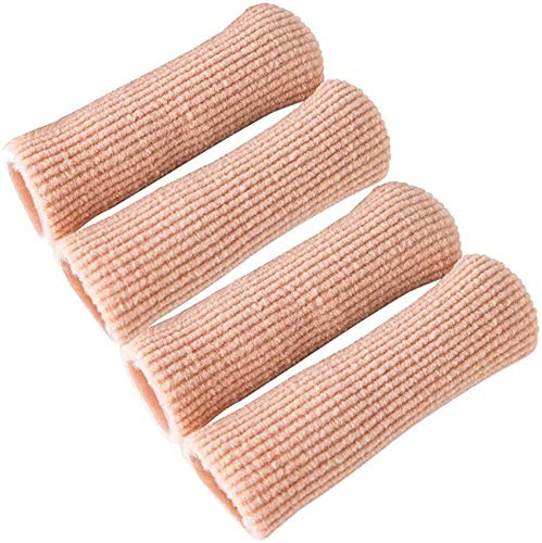 Makhry 4pcs Toe Protectors Gel Toe Caps Silicone Toe Covers Close Finger Toe Sleeve Tubes to Prevent Pain from Corn, Callus, Blisters(L)
