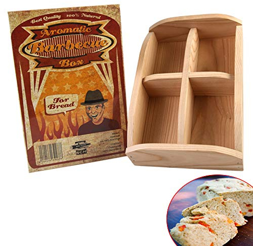 Axtschlag Brotgarschale, zum Backen von Brot und Brötchen, für Grill und Backofen, hochwertiges Kirschholz, herausnehmbarer Einsatz, 300 x 200 x 80 mm