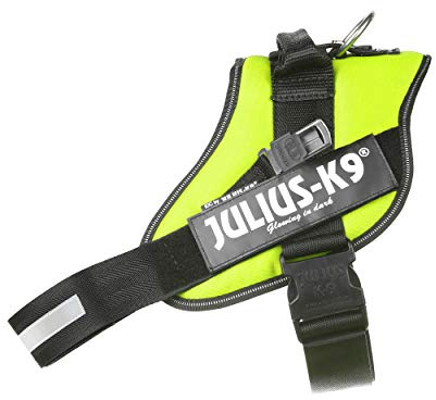 Julius-K9, 16BFH-IDC-NE3-N, IDC-Blindenführhundegeschirr, Größe: 3, ohne Führungsrahmen, neon