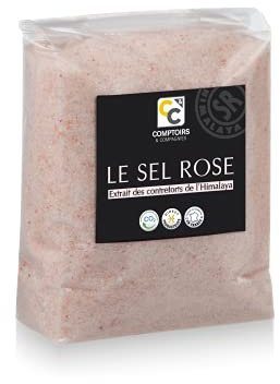 COMPTOIRS ET COMPAGNIES - Sel Rose de l'Himalaya Fin - Non Iodé et Non Raffiné - 500g