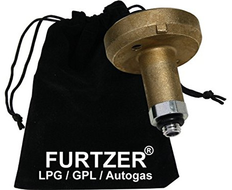 Furtzer LPG GPL Autogas Tankadapter M10 Dish mit Stahlanschluss Adapter mit Stoffbeutel, Premiumprodukt by