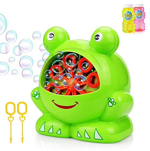 Betheaces NO.321 Bubble Machine with 2 Bottles of Liquid, Automatic Bubble Maker Toys for Kids Boys Girls Baby Toddlers, Bubble Blower 500 Bubbles per Minute Gifts for Indoor Outdoor Garden Game