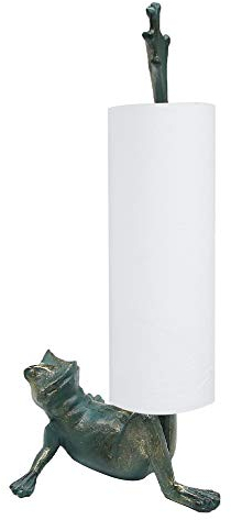 TentHome Cast Iron Kitchen Dispenser Roll Holder Stand Bathroom Toilet Paper Roller Holder (Frog Style)