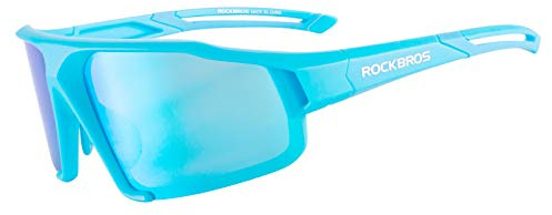 ROCKBROS Polarisierte Sonnenbrille Herren Damen UV400 Schutz Fahrradbrille Outdoor-Sport Radbrille Sportbrille mit Polarisierte Gläser für Radfahren Motorradfahren Golfen Angeln Klettern