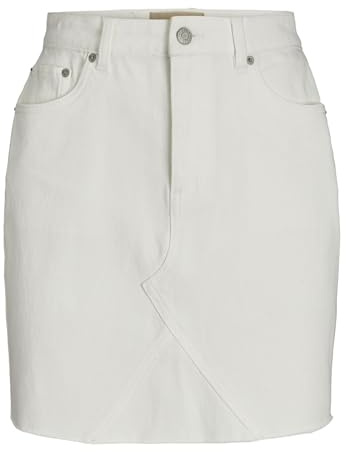 JJXX Damen JXHAZEL Short Skirt HW RH AKM Denim LN Rock, Ecru/Detail:AKM12, S