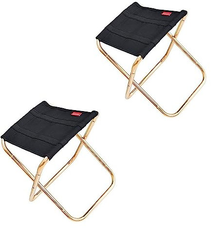 MOERGO Reise Klapphocker im 2 Pack – Hotel Kofferständer – Faltbarer Aluminium Kofferhalter, tragbarer Gepäckträger aus PU Leder, für Zuhause, Schlafzimmer, Gästezimmer, Hotel