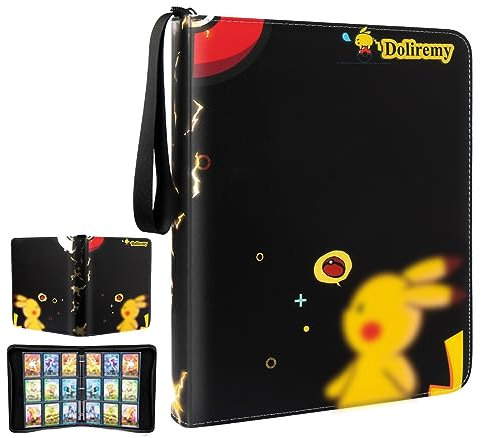 Sammelkartenalbum, kompatibel mit den meisten Karten in Standardgröße, 9 Taschen, passend für 900 Karten, Sammelalbum mit abnehmbaren Hüllen, Geschenke für Spielefans - 06