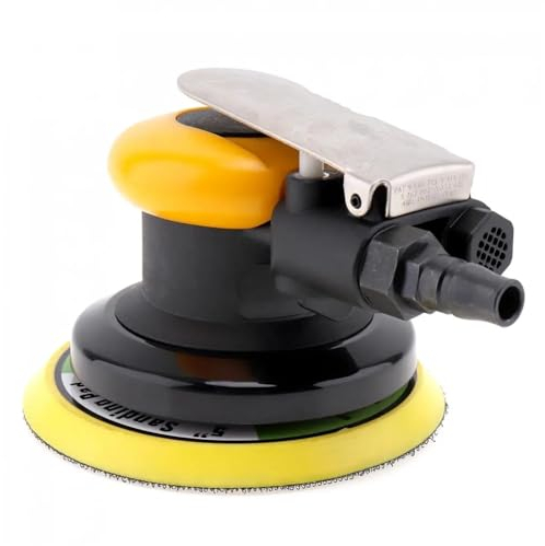 UGGOVXWZH LIJADORA Orbital neumática Amoladora de Aire lijadoras neumáticas de 5 Pulgadas 12000RPM LIJADORA Orbital aleatoria pulidoras de Coches Herramientas de Aire