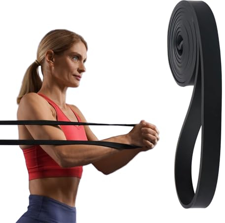 ROSYLEVE Fitnessbänder Lange Widerstandsbänder Krafttraining 100% Latex Resistance Bands Klimmzugband Gummiband Sport Ideal für Muskelaufbau, Yoga, Pilates, Krafttraining