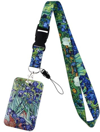 JEXOWIQ kartenhalter ausweis - 1 pcs Ausweishülle mit Band,Schlüsselanhänger Badge Holder, Schlüsselband mit Karabiner für Frauen, Lehrer, Krankenschwester, Doktor, Student