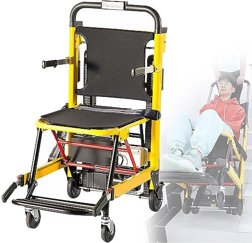 YANDDEA La Silla de Ruedas eléctrica Plegable Puede Subir escaleras, Silla de Ruedas portátil, Viaje Ligero, para discapacitados y Ancianos, Sube y Baja la Escalera Completamente automática