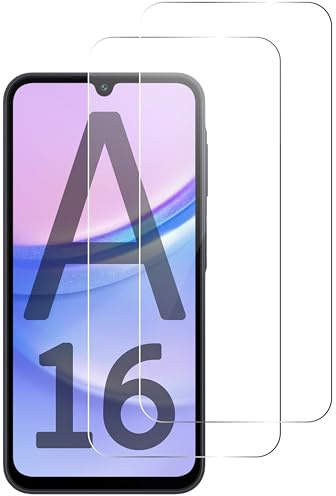QUITECO Vetro Temperato per Samsung Galaxy A16 5G / A16 4G [2 Pezzi] Vetrino Protettivo Pellicola Protezione Schermo