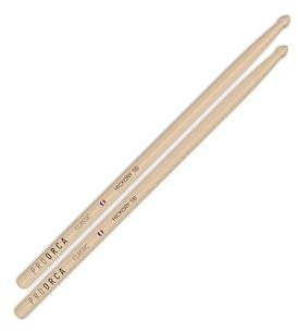 Paire de Baguettes de Batterie 5B ProOrca – Made in France, 100% Hickory Américain, Adhérence Naturelle, Pour Tous Styles, Du Jazz au Métal, Bois Non Verni