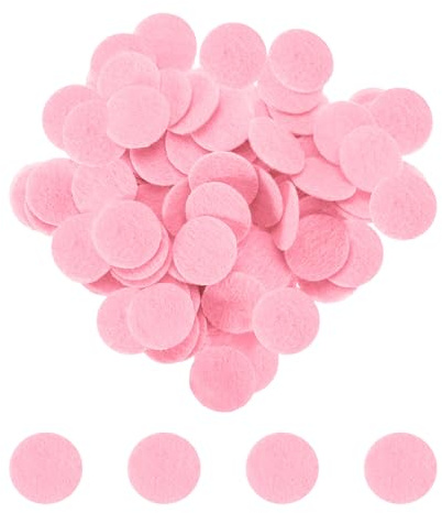 QUARKZMAN 500 Stück 10mm Runde Bastelfilz, vorgeschnittene Filzplatten, nicht gewebte Filzkreise Filzstoff für Nähen, DIY Projekt, Bastelarbeiten, Handwerk, Decoration (Rosa)