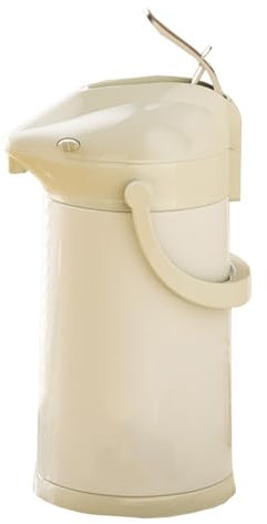 Jarra térmica aislada for café, jarra for bebidas de 3 l con interior de vidrio, ideal for servir bebidas frías y calientes, té y agua a prueba de polvo (1 unidad)(Beige)