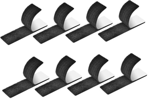 MAGICLULU 8Pcs Double-Sided Hook and Loop Tape Pads with Strong Adhesive for Bed Sheets and Carpets Heavy Duty Corner Gripper Tapes to Prevent Slipping Curling and Sliding Smooth Surfaces