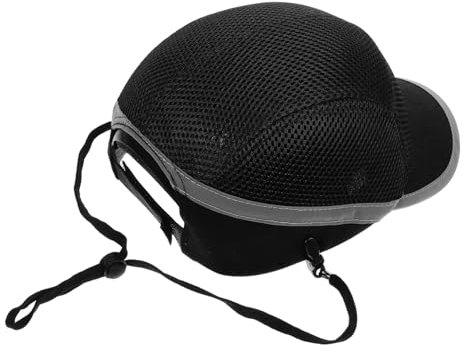 BUGUUYO Casco Di Sicurezza Leggero Elmetto Di Sicurezza Berretto Antiurto Cappello Duro Casco Del Costruttore Hat Di Costruzione Visiera Dell'elmetto Elmetto Protettivo Con Visiera Pe Nero