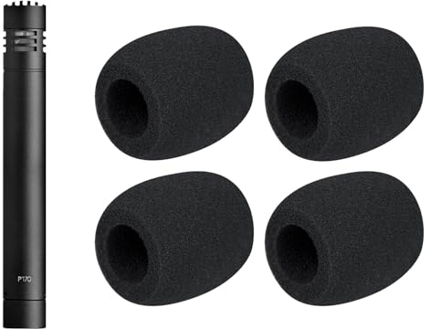 SOULWIT 4Pcs Pop Filter for AKG P170 Pencil Condenser - Black