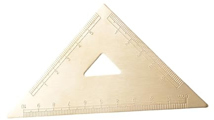 Laikoutd Goniometro da in Ottone Righello Triangolare Vintage Righello in Geometrica per Studenti Architetti Ingegneri Goniometro A Semicerchi Matematici Resistenti