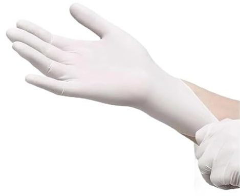 PBHOVIITG 20/50/100 PCS White Gloves Non-Latex Thick Durable Kitchen Dishwashing Cleaning Beauty Hair Dyeing Tools(White-20PCS,S)