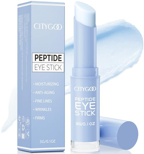 CITYGOO Peptide Under Eye Cream: Moisturizing Eye Stick Reduce Wrinkles Fine Lines for Women & Men (blue, 3 g (Pack of 1))