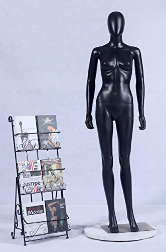 Eurohandisplay EurohandisplayEurotonDisplay FB-7Black schwarz matt abstrakte Schaufensterpuppe mit Metallplatte ohne Kopf Female Mannequin Headless