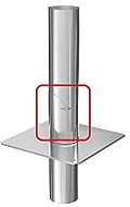 Schornsteinverlängerung Kaminverlängerung einwandig DN Ø 80 mm 0,5 m + Reinigung