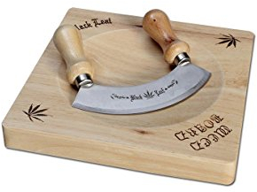 SF Black Leaf Eiche Weedboard und Edelstahl Wiegemesser