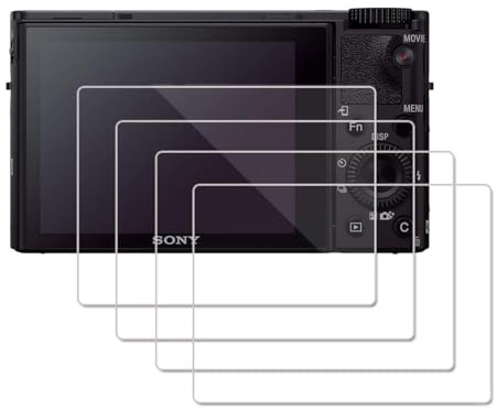 OOTSR (4 Stück) Schutzfolie kompatibel für Sony RX100III RX100IV RX100VI RX100V RX100II RX100 Panzerglas Displayschutzfolie [Blasenfrei] [Einfache Installation] [Hohe Definition]