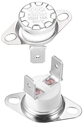 sourcing map 2pcs Temperatur Reglerschalter Thermostat 180°C 10A | Normal schließen NC