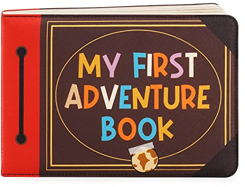 Urban Kiddy™ Mein erstes Abenteuerbuch | Baby-Fotoalbum | weiches Babybuch zum ersten Jahr Babyalbum Geschenkset für Neugeborene Kleinkinder & Kinder Babyparty – Erinnerungsalbum für 10 x 15 cm Fotos