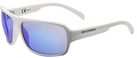 Cratoni C-ICE NXT Photochromic Fahrradbrille Sportbrille Sonnenbrille 100% UV Schutz (weiss-blau)