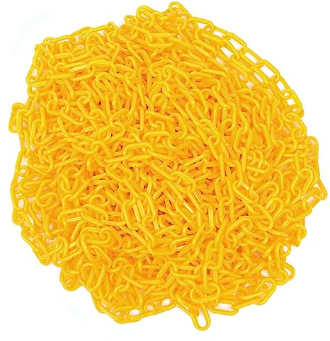 AOKWAWALIY Kette Sicherheitsbarrierenkette Absperrkette Isolationskette Vorsicht Sicherheitskette Plastik Kleidungsstücke Plastikbarriere Barrierekette Dekorative Kette
