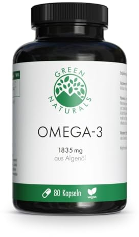 Omega 3 Vegano DHA + EPA da Olio di Alghe – 1000 mg DHA e 500 mg EPA per Dose - 80 Capsule Molli - 100% Vegetale, Puro e Sostenibile