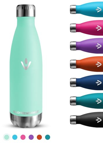 Trinkflasche, 500ml Trinkflasche Edelstahl, Kinder BPA-Frei, Auslaufsicher Kalt&Warm, Thermosflaschen Doppelwandig, Kann mit Dir Tragen, Wasserflasche für Schule, Cafe, Büro