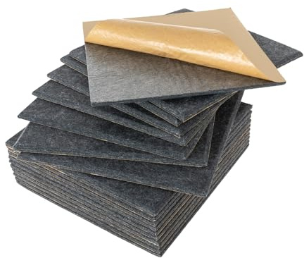 18 Stück Akustikpaneele, Selbstklebend Quadratisch Akustik Panel, Wand Decke Schallschutzplatten Schallabsorber Schallschutz, für Studio Büro Akustische Behandlung, 30x30cm (Dunkelgrau)