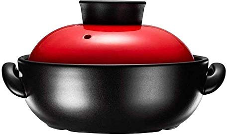 Cazuela de Barro Olla de Barro Cazuela de cerámica Cazuela de cerámica Acumulación de Calor, Alta eficiencia y Ahorro de energía, sin decoloración, sin envejecimiento Capacidad 2,5 litros