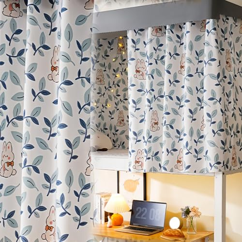 XHCTNN Bettvorhang Hochbett Vorhang Verdunkelung Dekoration - 1.15 1.35m HöHe BettvorhäNge Bett Vorhang - FüR College-Studenten Wohnheim(E,45-3pcs)