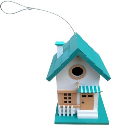 Wooden Bird House For Outdoor Use – Natural Wood, Weather-Resistant, Easy to Hang, Perfect for Gardens, Backyards, and Patios – Available in 1 Pack or 2 Pack Zvire (Assorted, Pack Of 1)