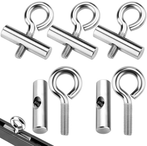 NIEEKRUN Kederleisten Haken, 5 Stück 8-10mm Stopper für Kederschiene Kederstopper mit Edelstahl Karabinerhaken Zubehör, Universelles Sicherungsset für Campervan Vorzelt Wohnwagen Camping Zelt Boot