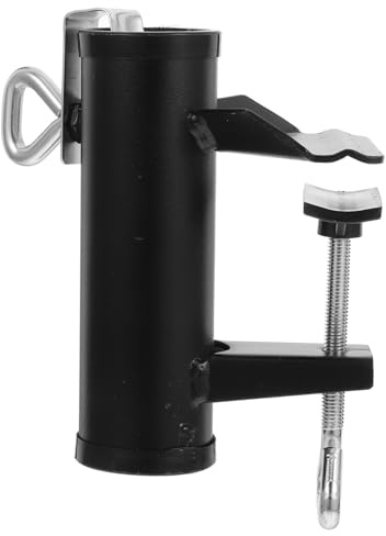 PartyKindom Pinces De Table pour Parasol Robuste Et Support Fixe pour Parapluie D'extérieur, Compatible Mâts Variés, Fixation Réglable Anti-basculement, Plage Jardin Terrasse